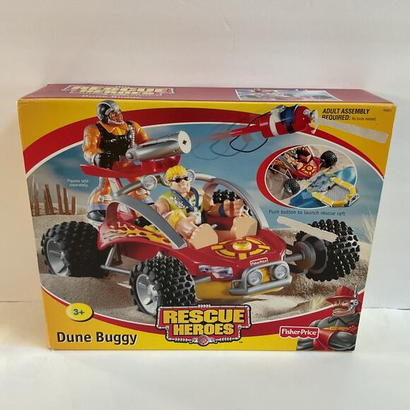 Fisher Price Rescue Heroes Dune Buggy 3+ 2001 New in Box 78321 - Picture 1 of 9